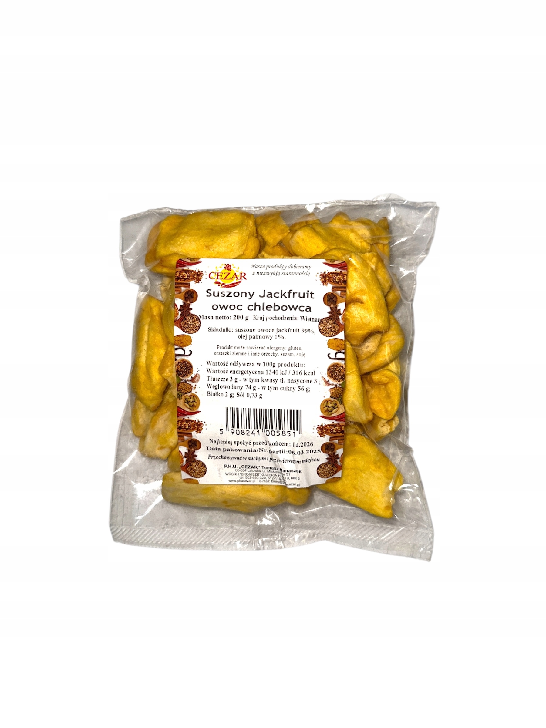 Chlebowiec suszony JACKFRUIT zdjęcie 1
